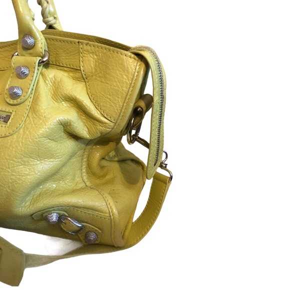 BALENCIAGA Yellow Leather City Bag - Picture 5 of 14